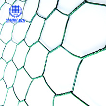 Green PVC coated hexagonal wire mesh